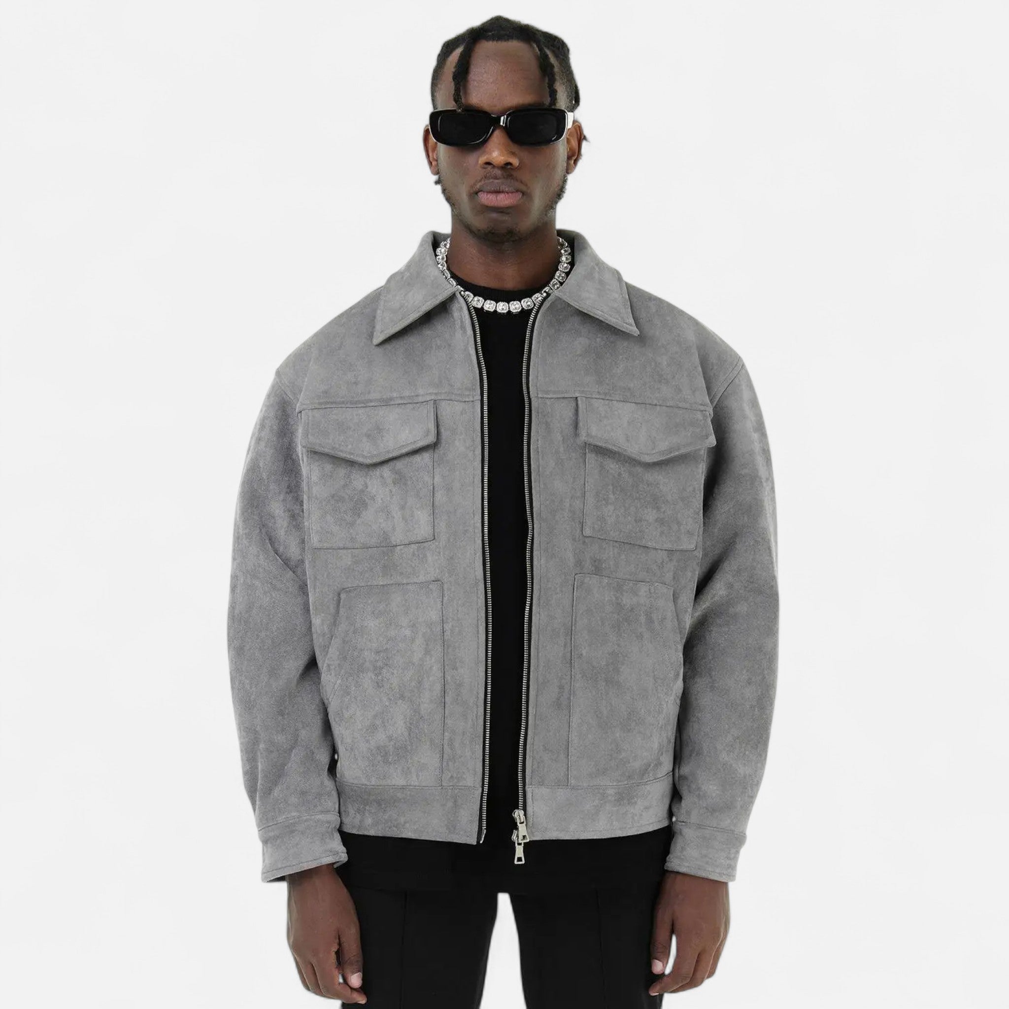 Aveline the Label | Men’s Relaxed-Fit Suede Jacket