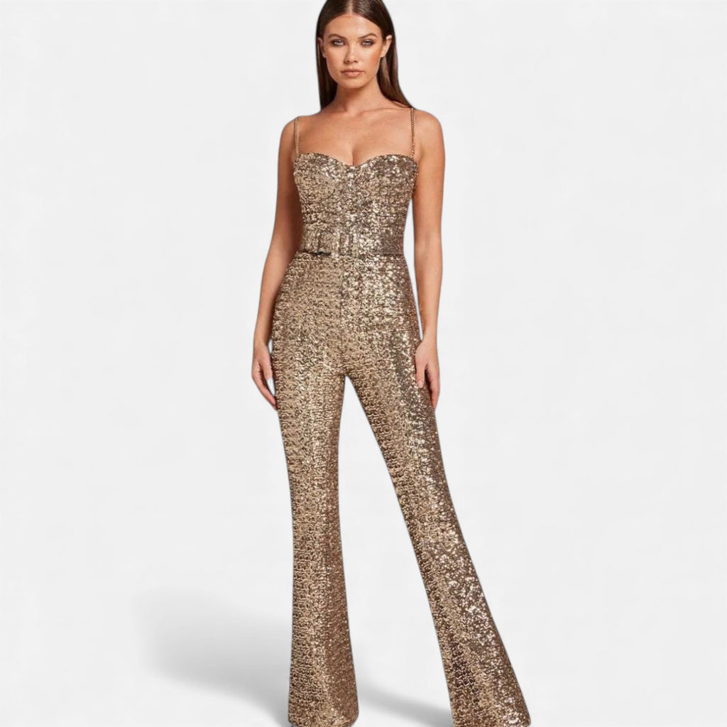 Aveline the Label | Women’s Refined Sequin Evening Jumpsuit