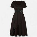 Aveline the Label | Women’s V-Neck Evening Dress with short sleeves