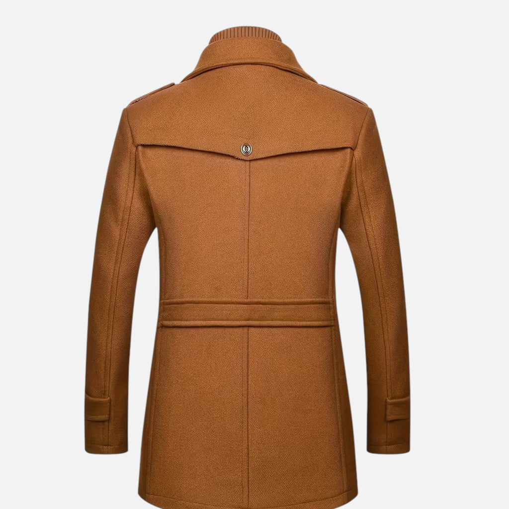 Aveline the Label | Men’s Double-Breasted Round Neck Tweed Coat