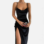 Aveline the Label | Women’s Evening Dress with Ruched Detail and Spaghetti Straps