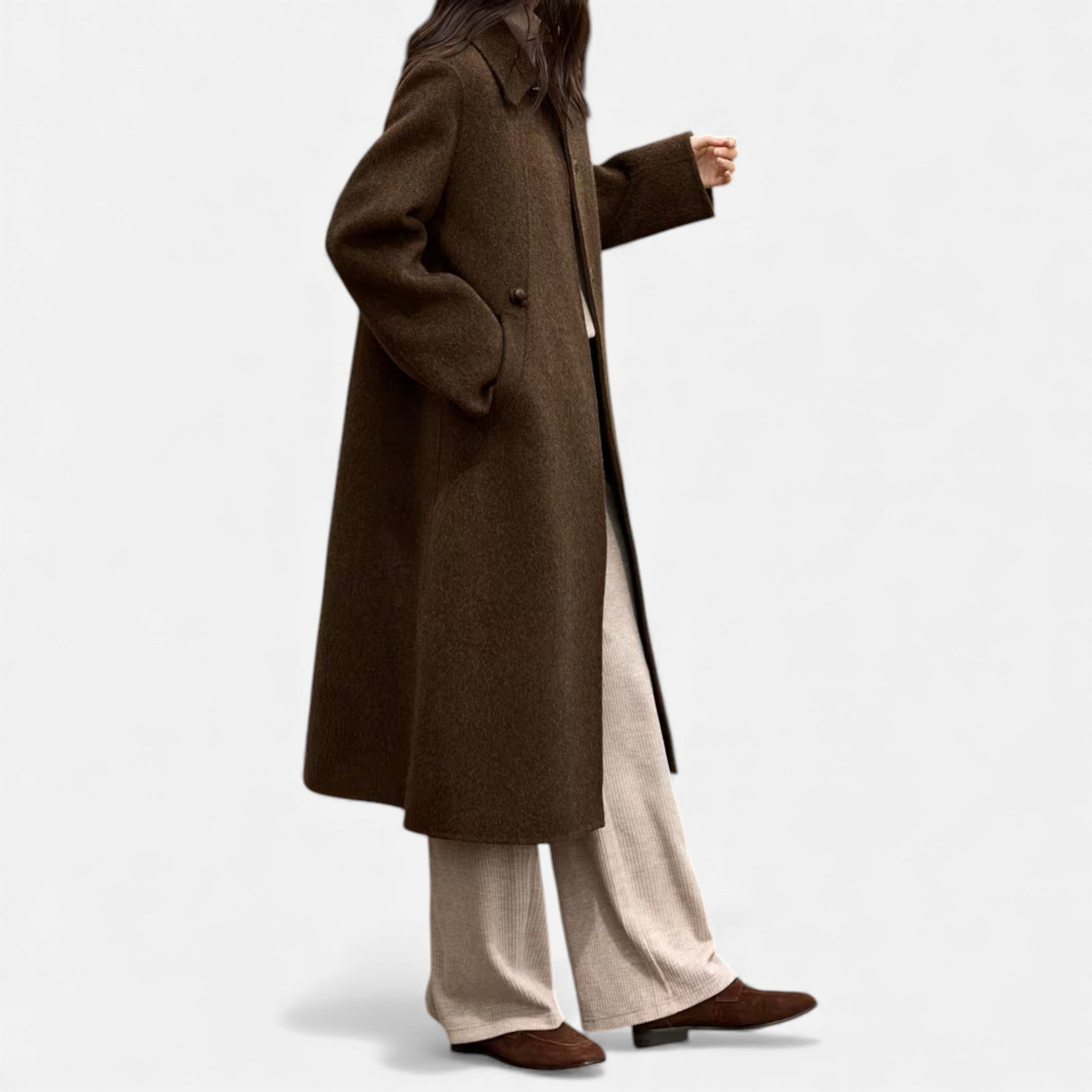Aveline the Label | Women’s Structured Long Wool Winter Coat