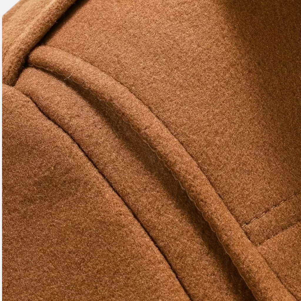 Aveline the Label | Men’s Double-Breasted Round Neck Tweed Coat