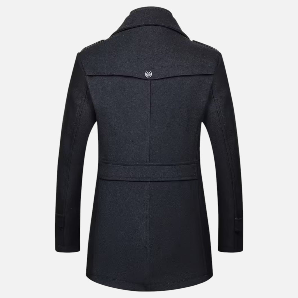 Aveline the Label | Men’s Double-Breasted Round Neck Tweed Coat