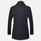 Aveline the Label | Men’s Double-Breasted Round Neck Tweed Coat