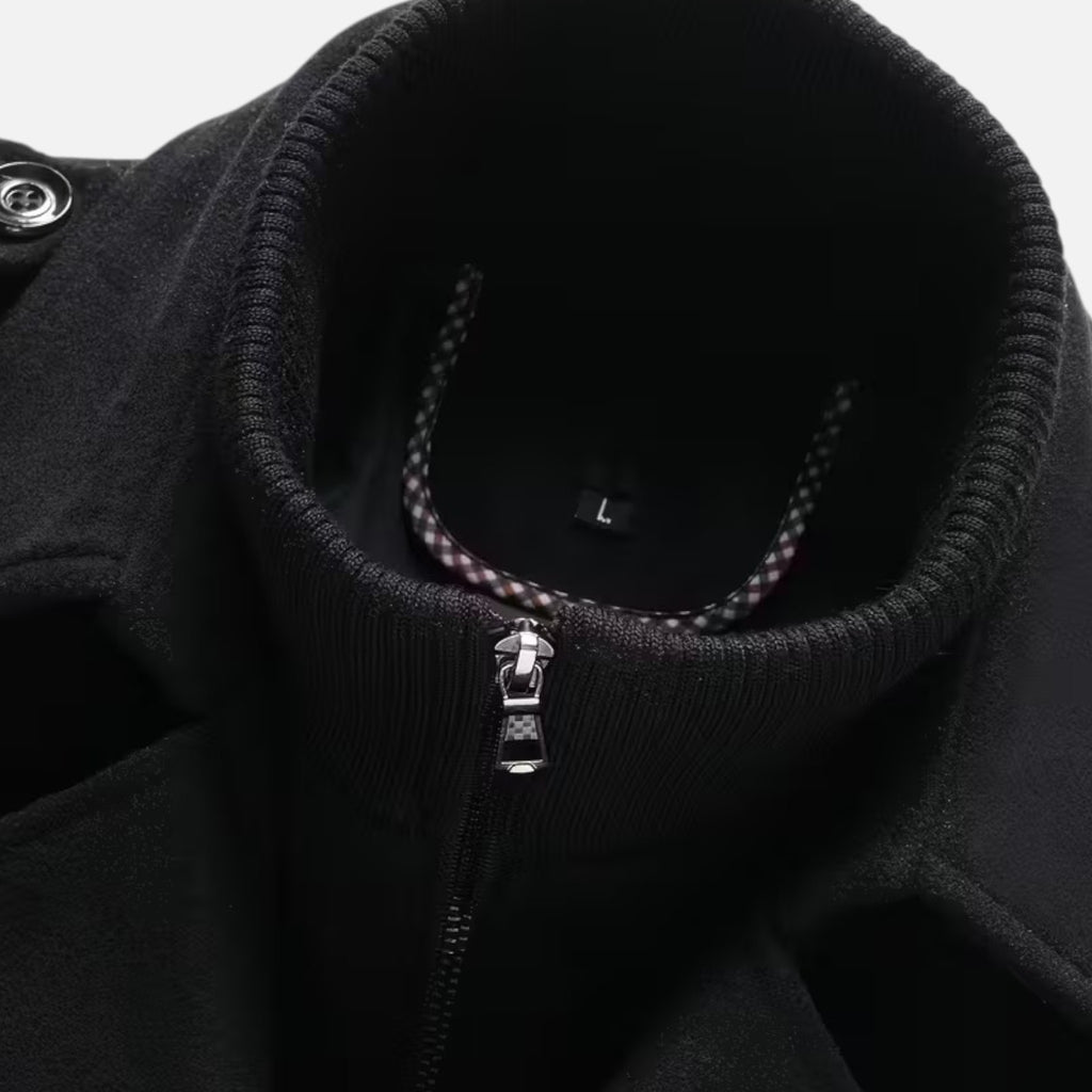 Aveline the Label | Men’s Double-Breasted Round Neck Tweed Coat