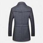 Aveline the Label | Men’s Double-Breasted Round Neck Tweed Coat