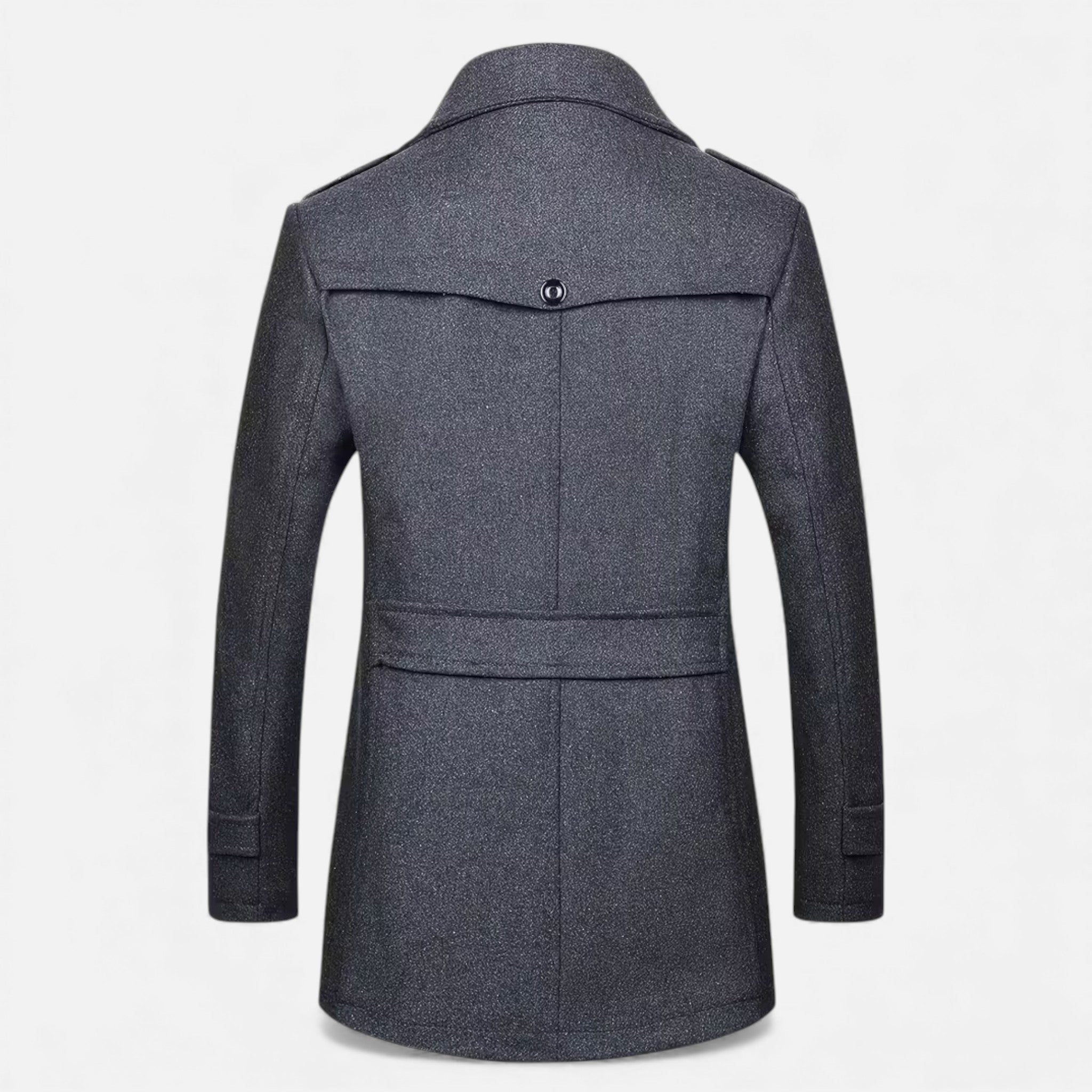 Aveline the Label | Men’s Double-Breasted Round Neck Tweed Coat