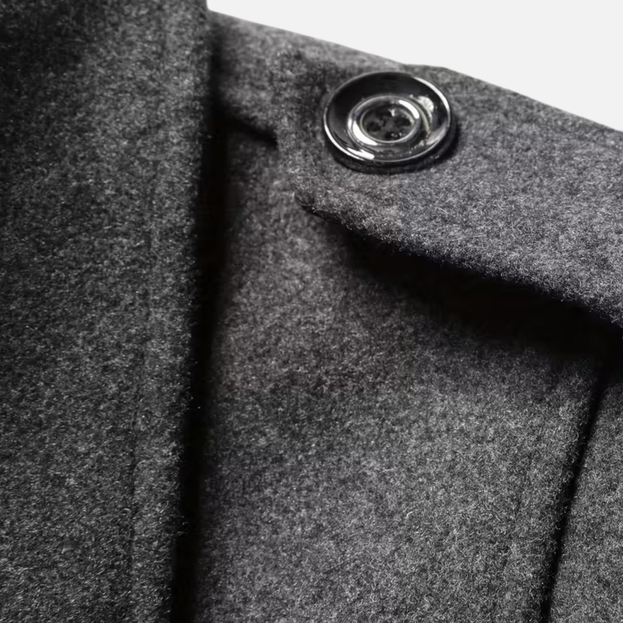Aveline the Label | Men’s Double-Breasted Round Neck Tweed Coat