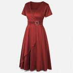 Aveline the Label | Women’s V-Neck Evening Dress with short sleeves