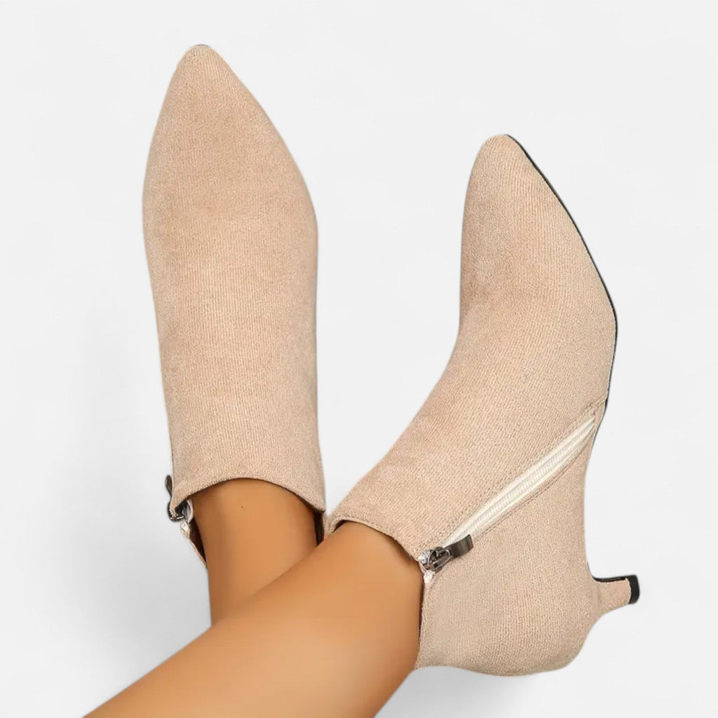 Women’s Kitten Heel Pointed Ankle Boots