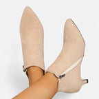 Women’s Kitten Heel Pointed Ankle Boots