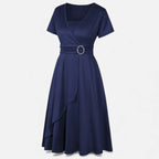 Aveline the Label | Women’s V-Neck Evening Dress with short sleeves