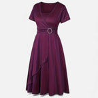 Aveline the Label | Women’s V-Neck Evening Dress with short sleeves