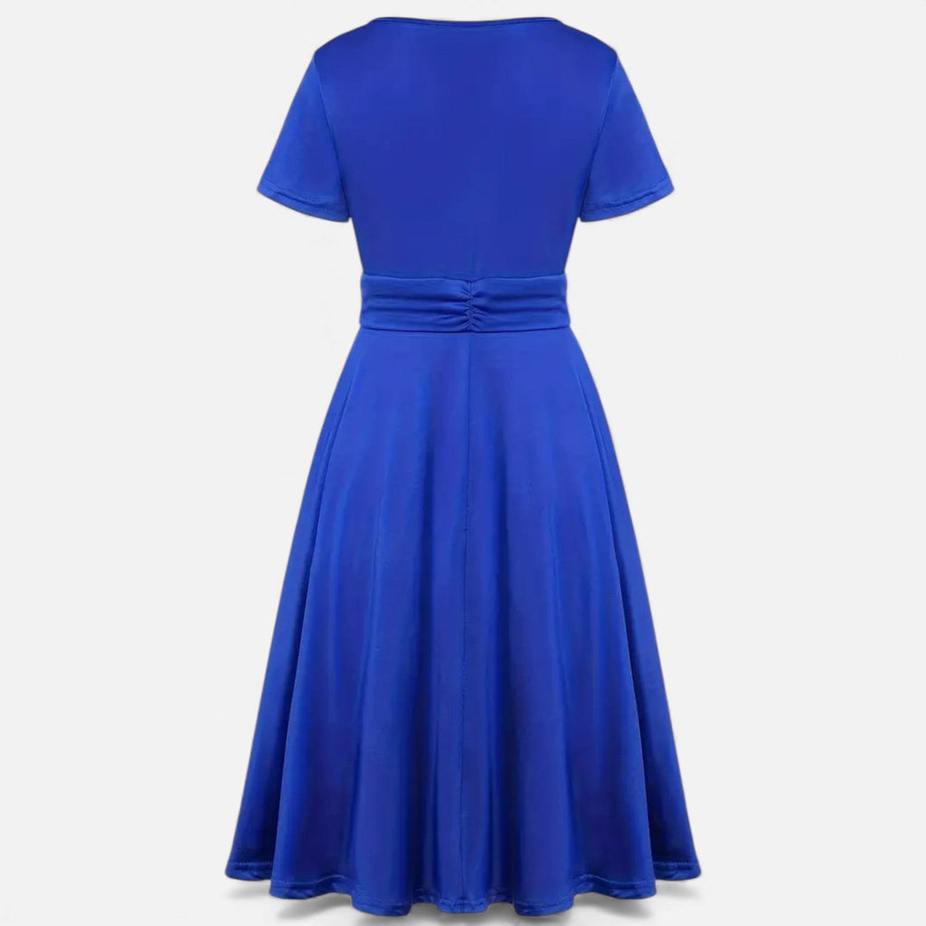 Aveline the Label | Women’s V-Neck Evening Dress with short sleeves