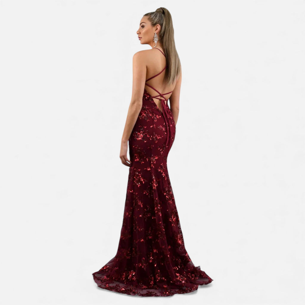 Aveline the Label | Women’s Elegant Sequin Maxi Dress