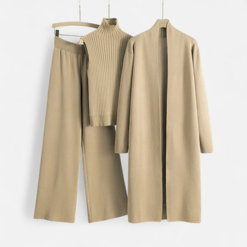 Aveline the Label | Women’s Soft Knitted 3-Piece Cardigan Set