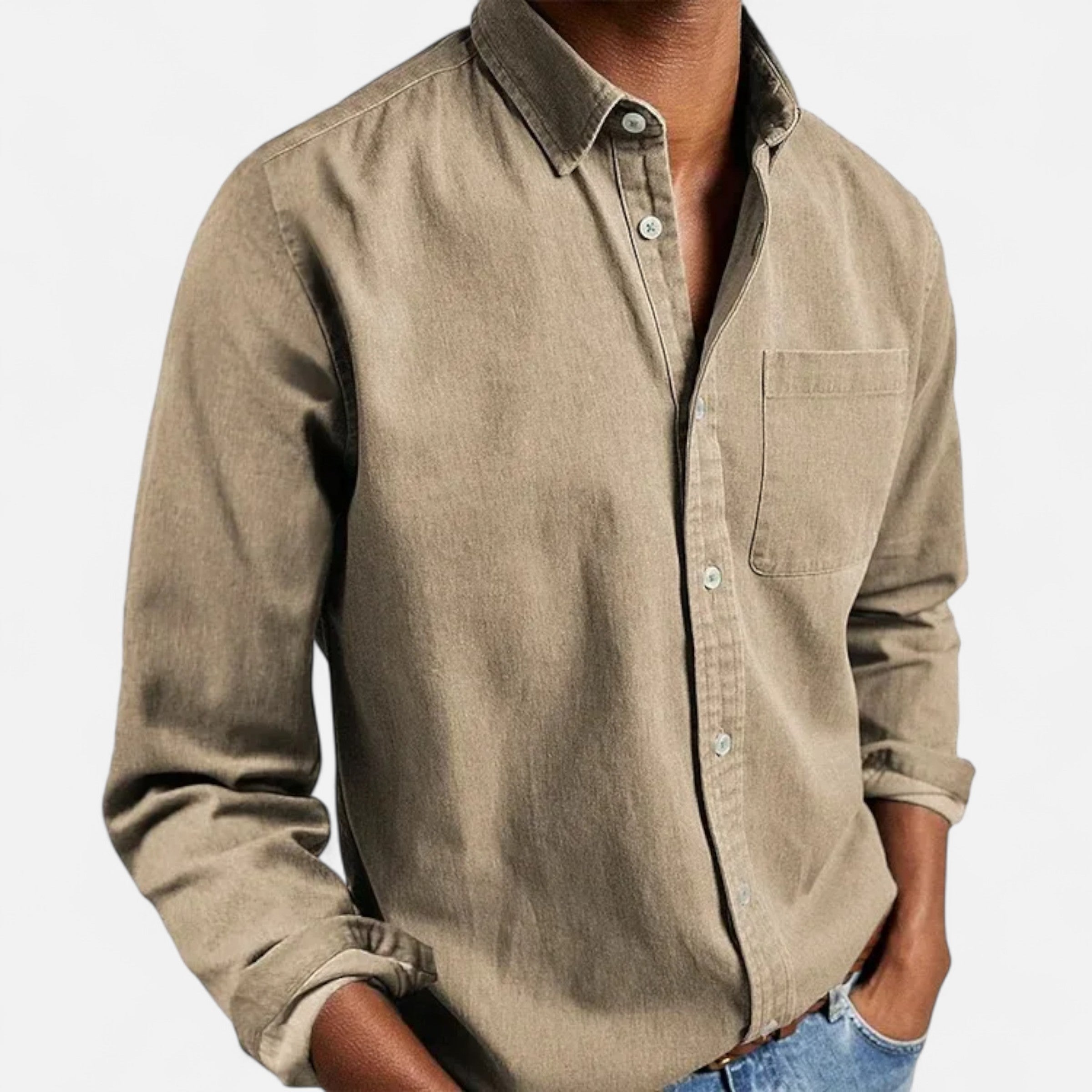 Aveline the Label | Men’s Solid Long-Sleeve Shirt