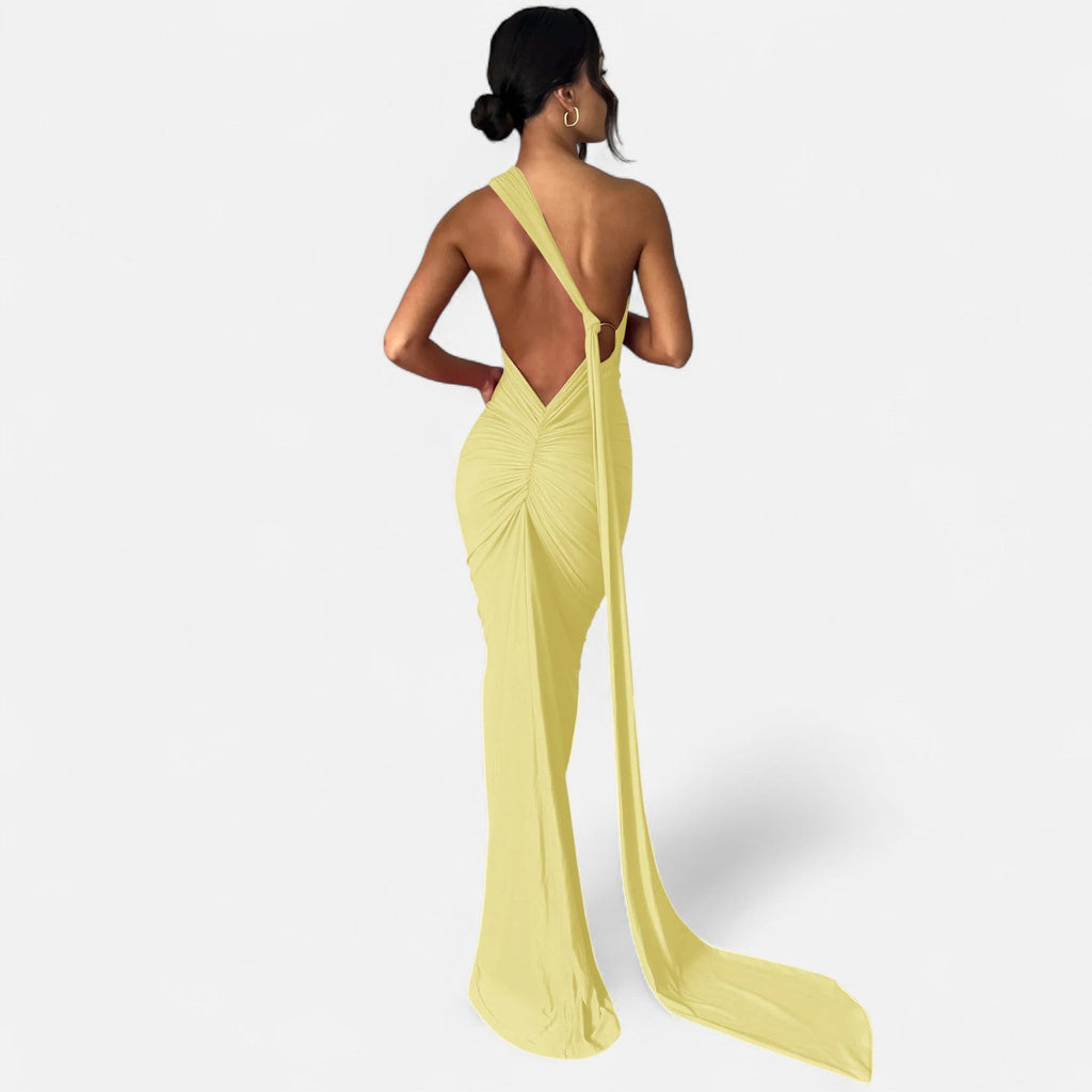 Aveline the Label | Women’s Backless Scarf-Tie Evening Dress