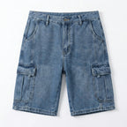 Men’s Cargo Denim Shorts – Relaxed Fit Design