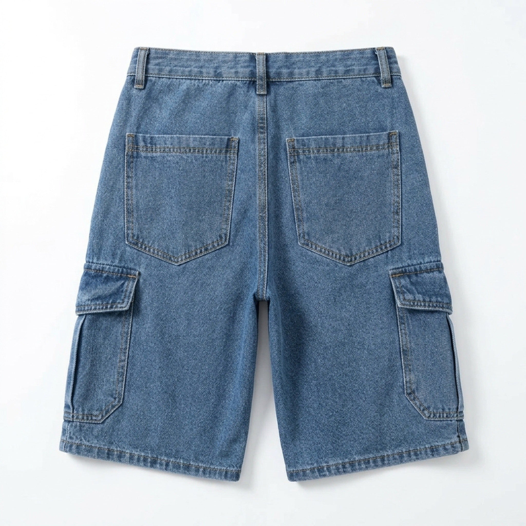 Men’s Cargo Denim Shorts – Relaxed Fit Design