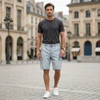 Men’s Cargo Denim Shorts – Relaxed Fit Design
