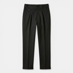 Men’s Cropped Suit Pants – Mid Waist Solid Design