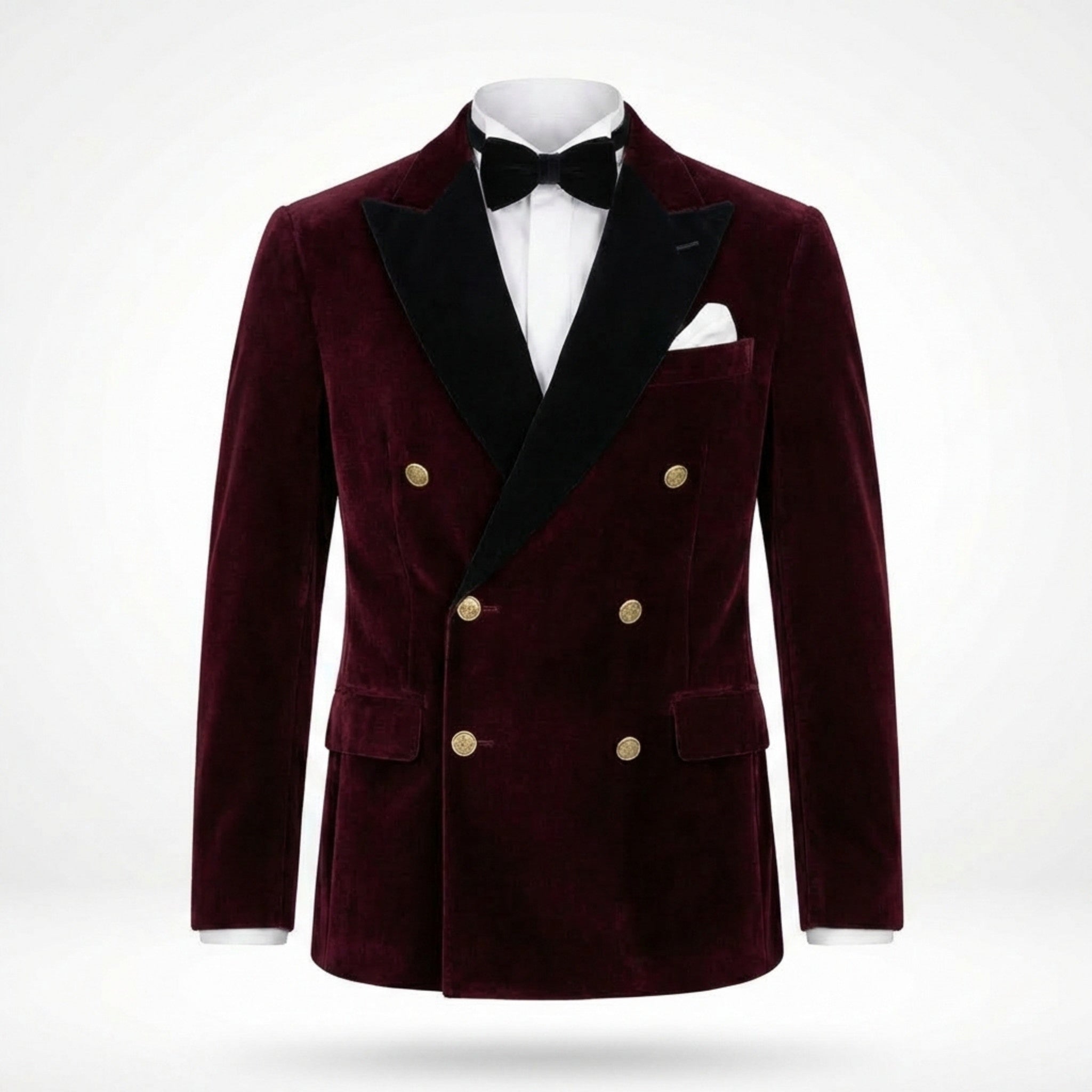 Men’s Tailored Double Breasted Blazer – Six Button Velvet