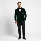 Men’s Tailored Double Breasted Blazer – Six Button Velvet
