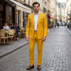 Men’s 2-Piece Suit – Double Breasted Six Buttons Business Wedding Prom