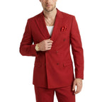 Men’s 2-Piece Suit – Double Breasted Six Buttons Business Wedding Prom