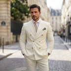 Men’s Standard Fit 2-Piece Suit – Double Breasted Six Buttons Wedding