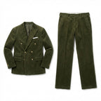 Men’s Tailored Double Breasted Suit Set – Six Button Corduroy