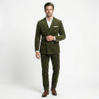Men’s Tailored Double Breasted Suit Set – Six Button Corduroy