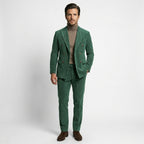 Men’s Tailored Double Breasted Suit Set – Six Button Corduroy