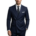 Men’s Double Breasted Suit Set – Tailored Peak Lapel
