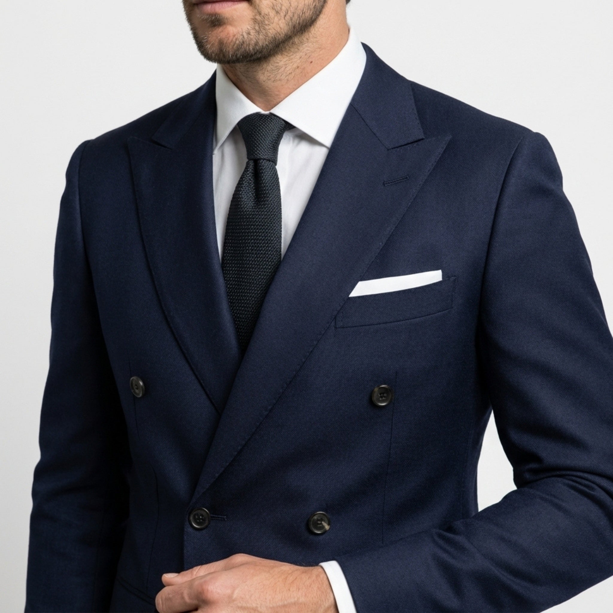 Men’s Double Breasted Suit Set – Tailored Peak Lapel