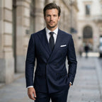 Men’s Double Breasted Suit Set – Tailored Peak Lapel