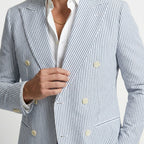 Men's Tailored Fit Double Breasted Six-buttons 2 Pieces Beach Wedding Suits