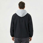 Men’s Faux Layered Spring Jacket – Casual Hooded Style