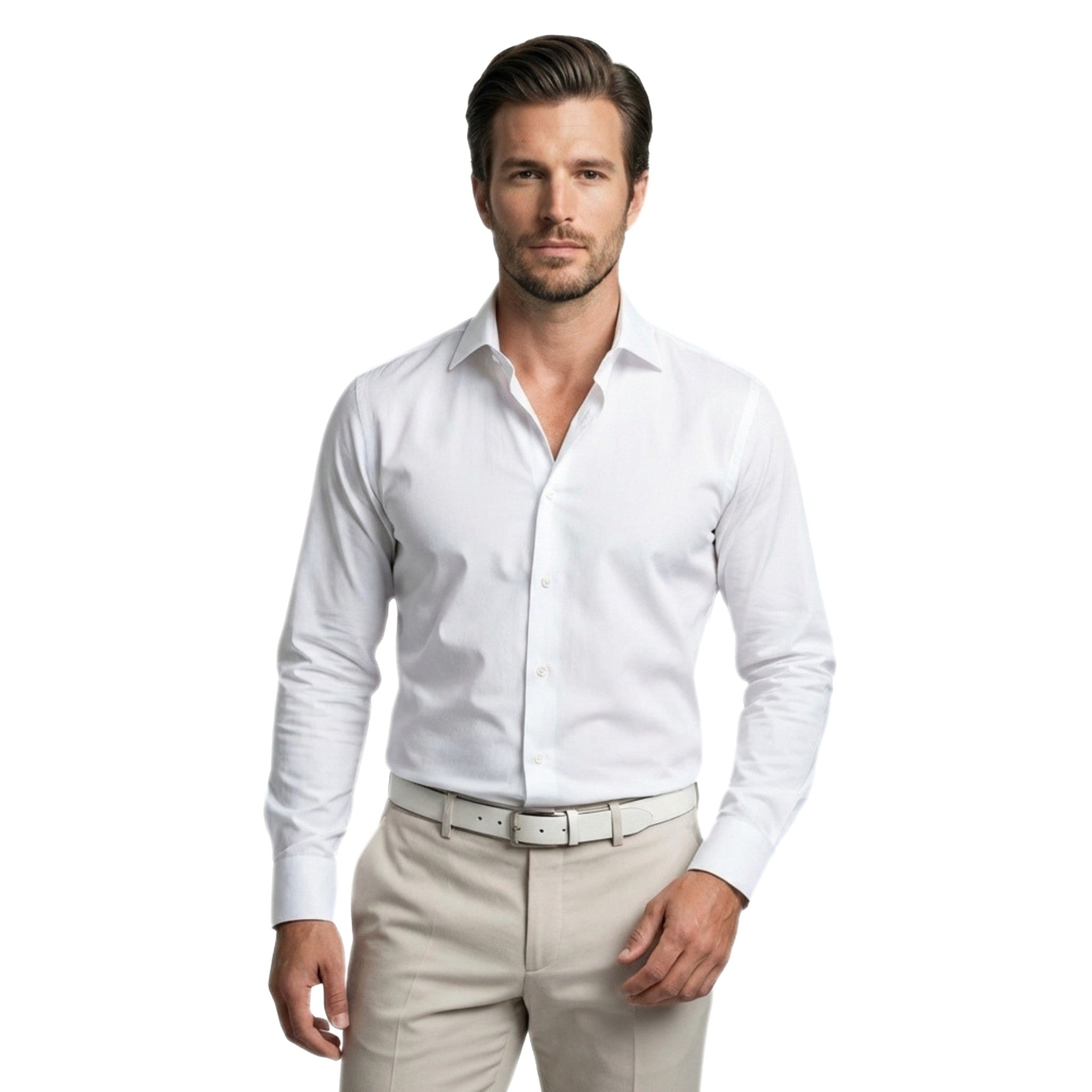 Men’s Long Sleeve Shirt – Button Front Regular Fit