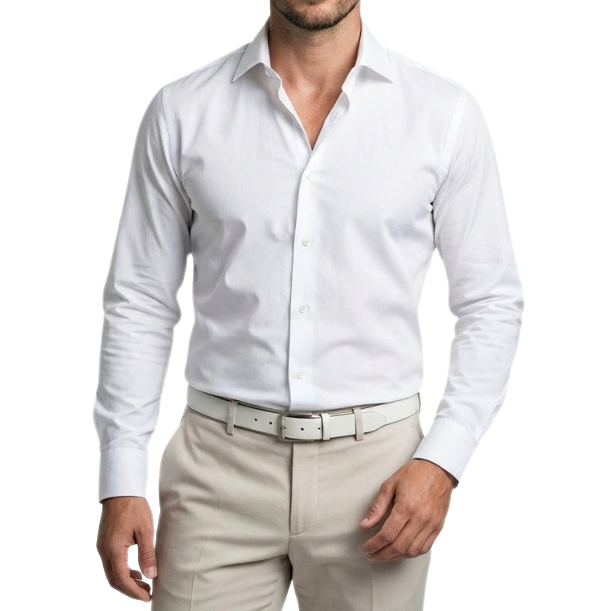 Men’s Long Sleeve Shirt – Button Front Regular Fit