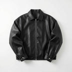 Men’s Oversized Faux Leather Jacket – Relaxed Fit