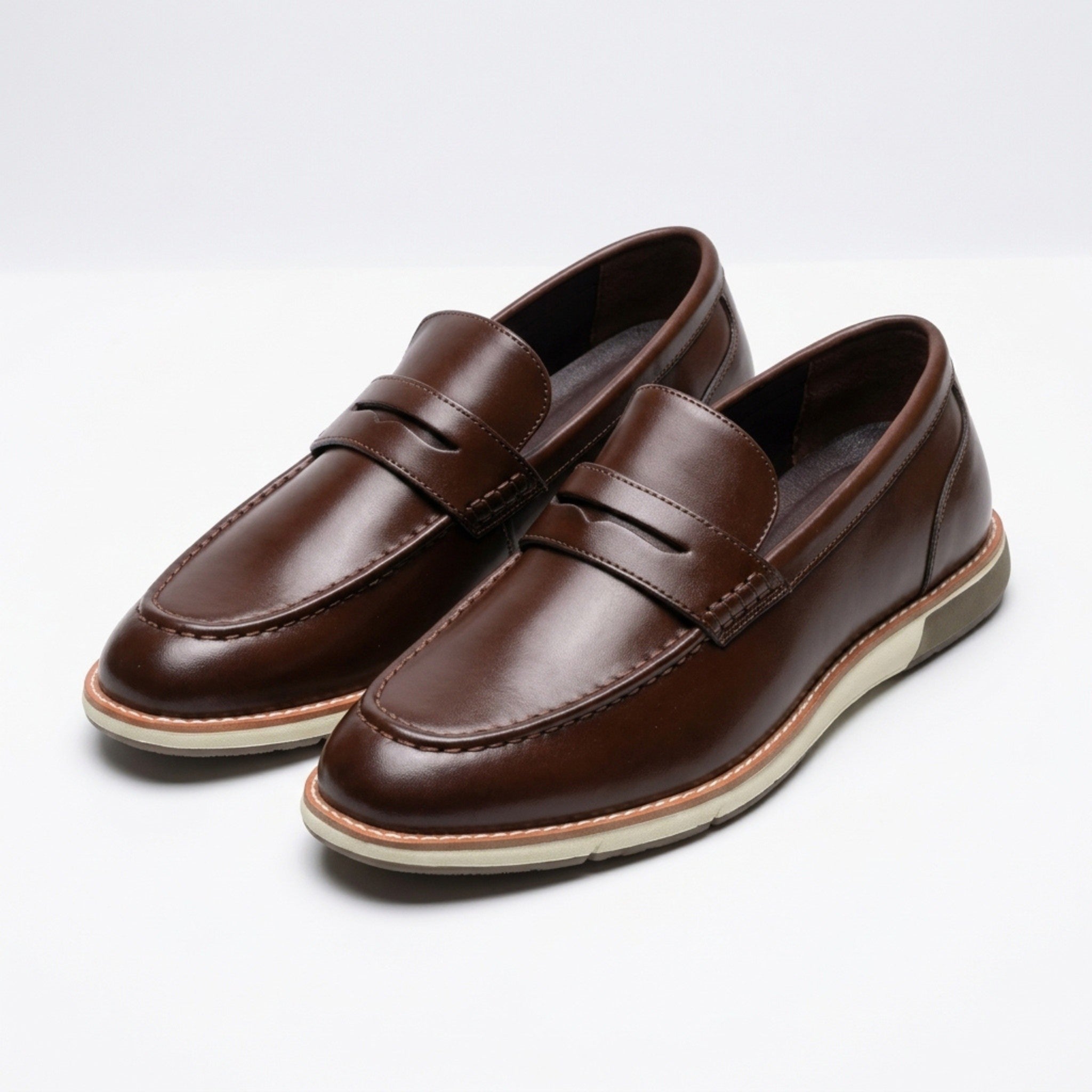 Men’s Penny Loafer Shoes – Slip-On Low Top