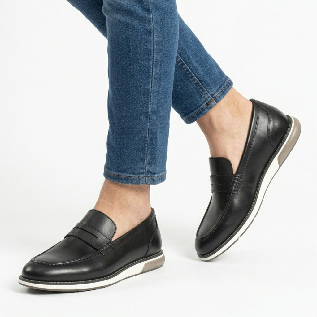 Men’s Penny Loafer Shoes – Slip-On Low Top