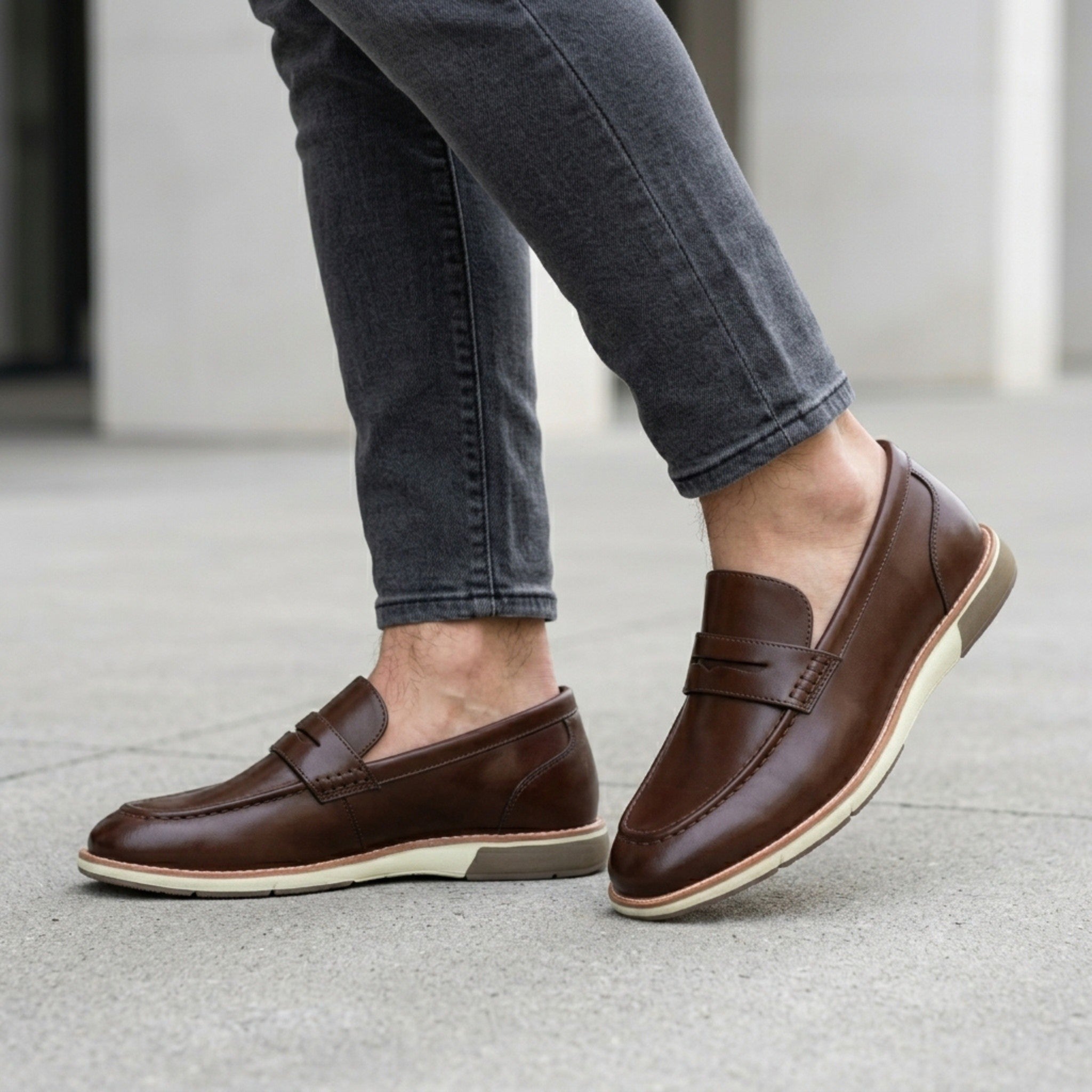 Men’s Penny Loafer Shoes – Slip-On Low Top