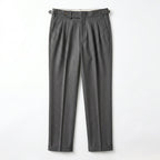 Men’s Pleated Straight Leg Trousers – Adjustable Waist Detail