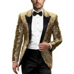 Men’s Tailored Single Breasted Blazer – One Button Sequin