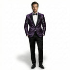 Men’s Tailored Single Breasted Blazer – One Button Sequin