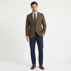 Men’s Tweed Herringbone Retro Vintage Regular Plus Size Blazer – Single Breasted Two Buttons